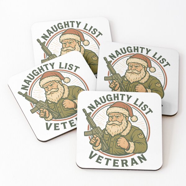 Item preview, Naughty List Veteran | Funny Tough Santa Christmas designed and sold by Ajdaprint.