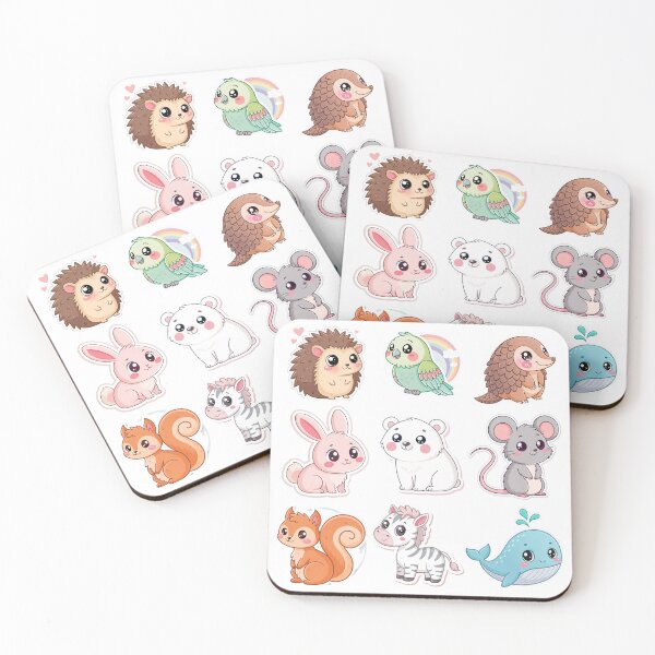 Item preview, Whimsical Kawaii Creatures with Hedgehogs & Whales designed and sold by DariaOltes.