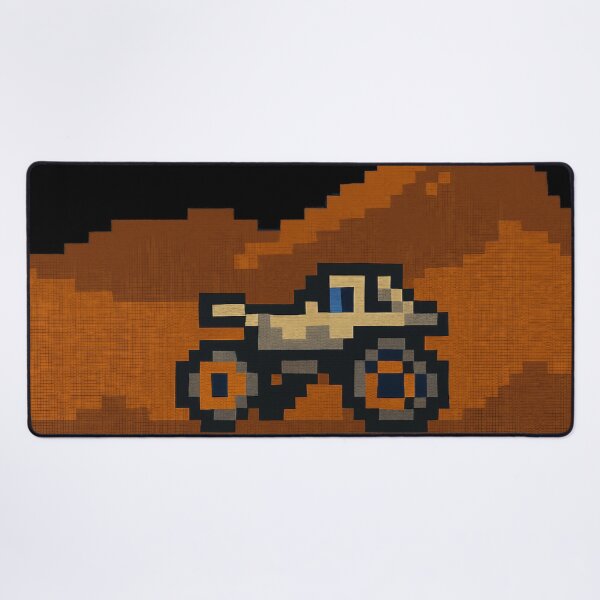 Item preview, Pixel Art Space Adventure With Alien UFO and Moon Rover. designed and sold by The-T-In-Retro.