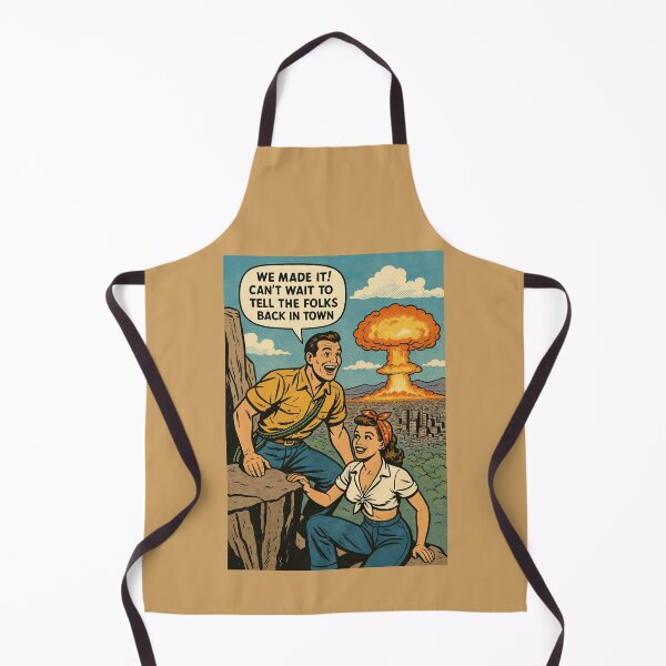 Item preview, We Made It – Vintage Atomic Age Mountain Climbing Comic Humor Joke designed and sold by Maljonic.