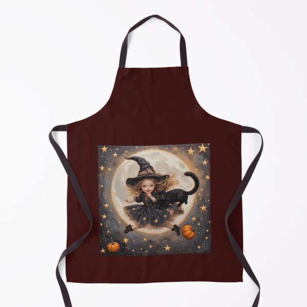 Item preview, A witch and a black cat on Halloween night. designed and sold by Natalia-Vlad.