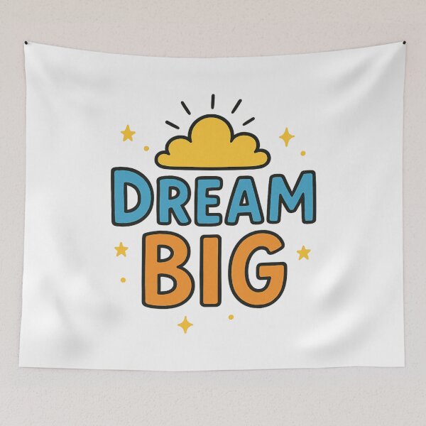 Item preview, Dream Big Motivational Quote with Cloud and Stars Design. designed and sold by The-T-In-Retro.