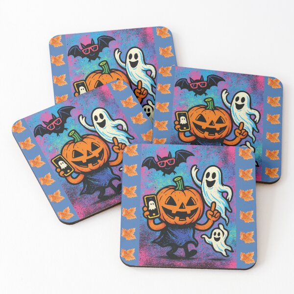 Item preview, "Happy Halloween Party Crew – Dancing Ghosts and Cool Pumpkins" designed and sold by Studio Yvonne .