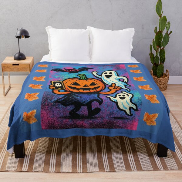 Item preview, "Happy Halloween Party Crew – Dancing Ghosts and Cool Pumpkins" designed and sold by Studio Yvonne .