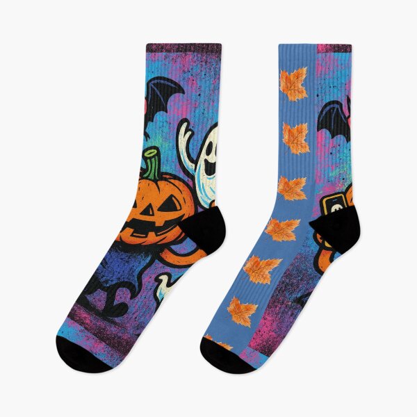 Item preview, "Happy Halloween Party Crew – Dancing Ghosts and Cool Pumpkins" designed and sold by Studio Yvonne .