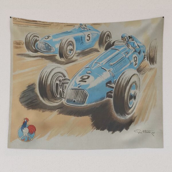 Item preview, French Grand Prix – Vintage Formula 1 Racing Poster designed and sold by Road To Track.
