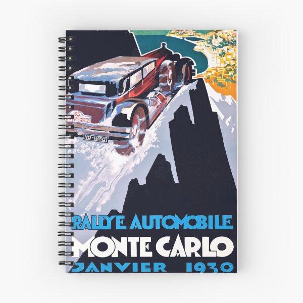 Artikelvorschau, Monte Carlo Rallye 1930 – Vintage Motorsport Poster entworfen und verkauft von Road To Track.