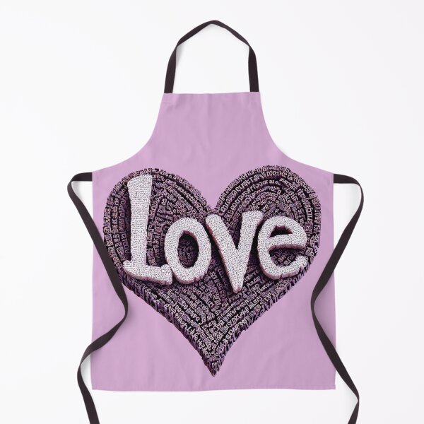 Item preview, Text Art “Love” Heart – Purple Typography Design on Transparent Background designed and sold by Gino By Design.