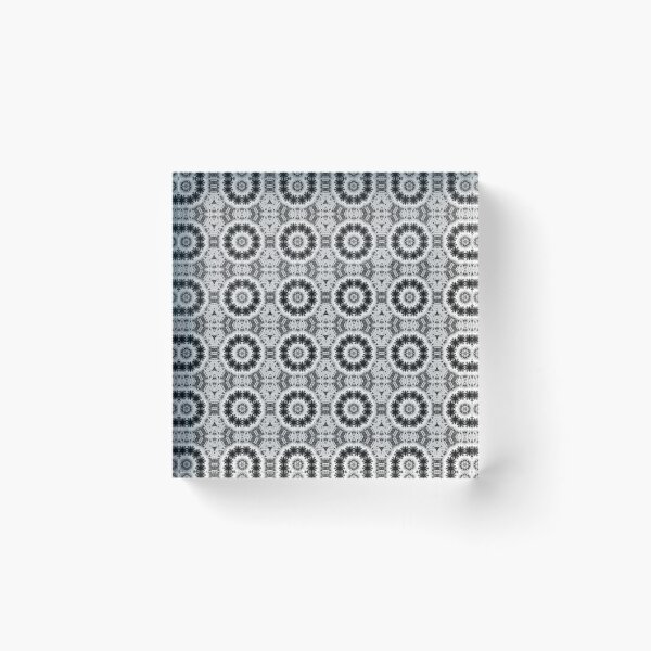 Aperçu de l'œuvre Motif mandala rétro étoile en gris pastel créée et vendue par Artistestella.