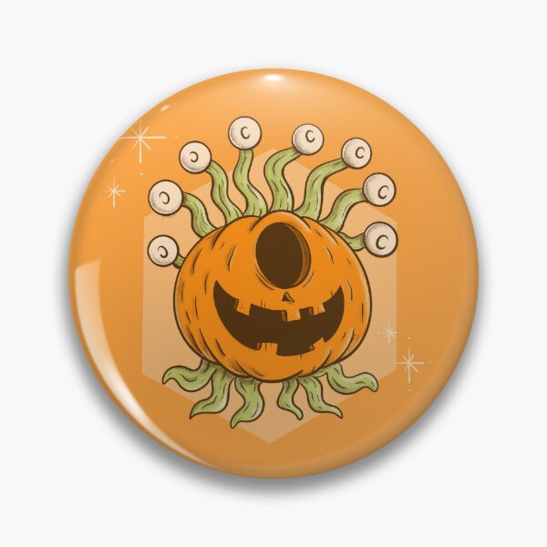 Item preview, Pumpkin Beholder – Halloween DnD Monster Illustration designed and sold by Tan Darsh.