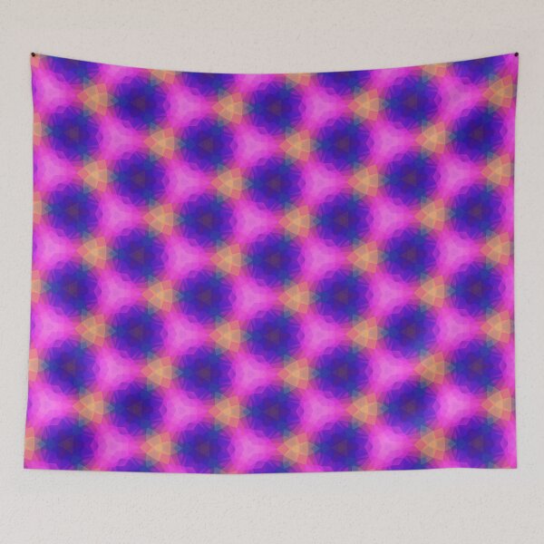 Item preview, colorful magenta polygon seamless repeat pattern designed and sold by Abrahamjrnd.