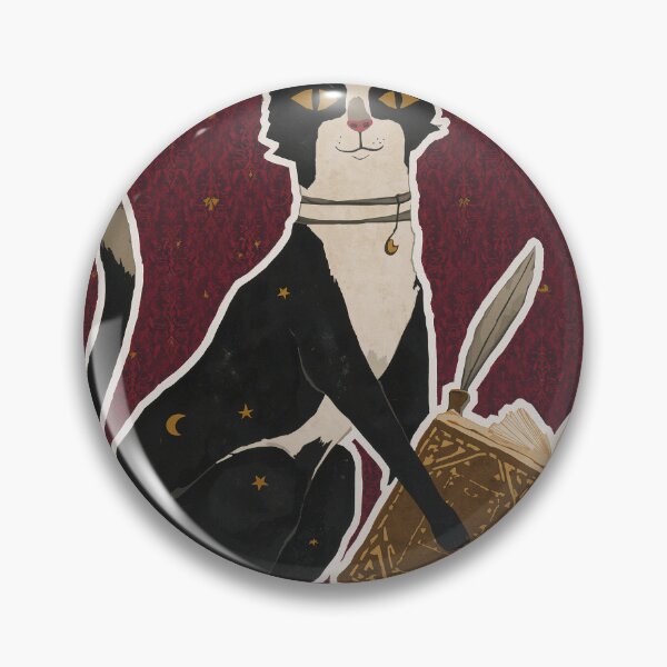 Item preview, Tuxedo Cat Writing Quill Medieval Art designed and sold by PictorialWhimsy.