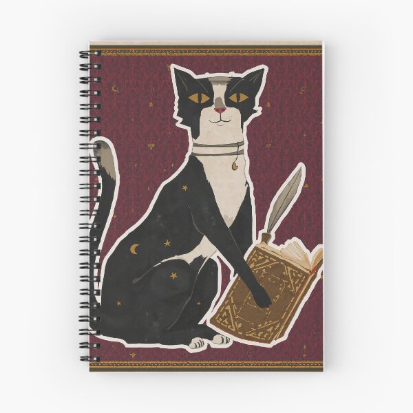 Item preview, Tuxedo Cat Writing Quill Medieval Art designed and sold by PictorialWhimsy.