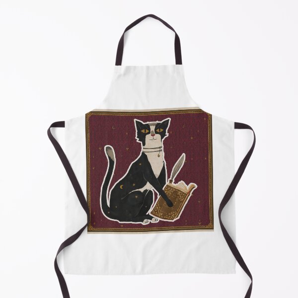 Item preview, Tuxedo Cat Writing Quill Medieval Art designed and sold by PictorialWhimsy.