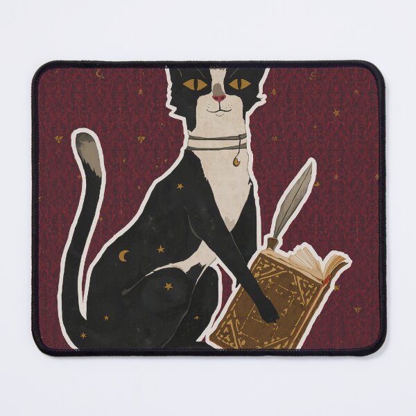 Item preview, Tuxedo Cat Writing Quill Medieval Art designed and sold by PictorialWhimsy.