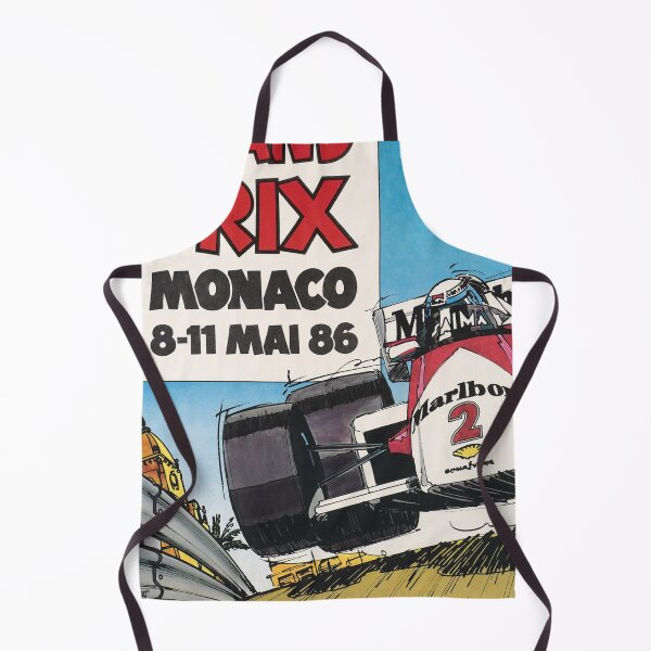 Item preview, Monaco Grand Prix 1986 - Ayrton Senna Vintage Formula 1 Poster designed and sold by Road To Track.