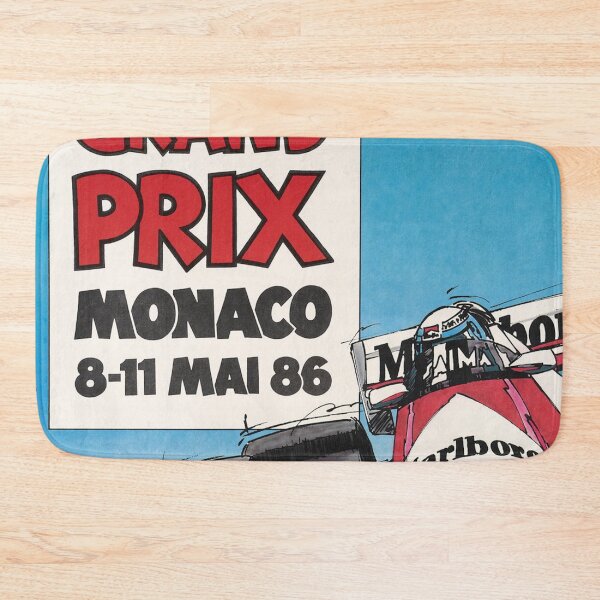 Item preview, Monaco Grand Prix 1986 - Ayrton Senna Vintage Formula 1 Poster designed and sold by Road To Track.