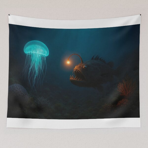 Item preview, Deep Glow: Encounter in the Abyss designed and sold by EchoAuraGraphic.