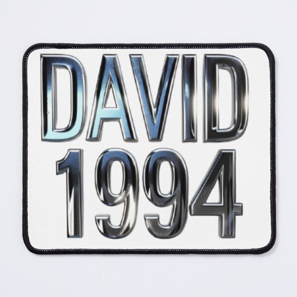 Item preview, David 1994 — Chrome 3D Name Design designed and sold by AlexLineArt.
