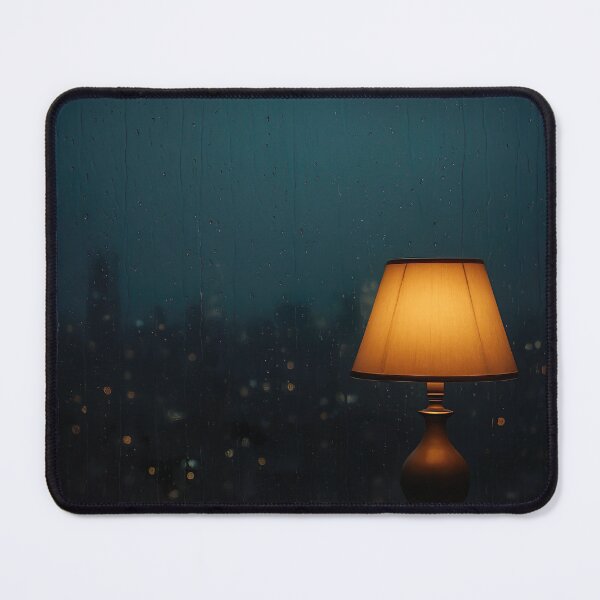 Item preview, Rainy City Nights – Cozy Window Lamp Aesthetic designed and sold by EchoAuraGraphic.