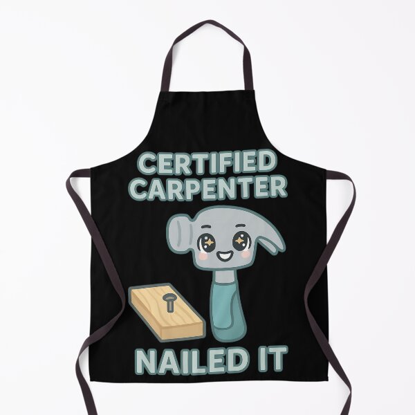 Item preview, Certified Carpenter Nailed It Cute Kawaii Hammer Design designed and sold by TeeTimeTreasure.