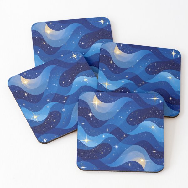 Item preview, Celestial Stars And Waves In Blue designed and sold by debbiedwarika.