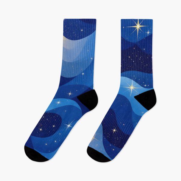 Item preview, Celestial Stars And Waves In Blue designed and sold by debbiedwarika.