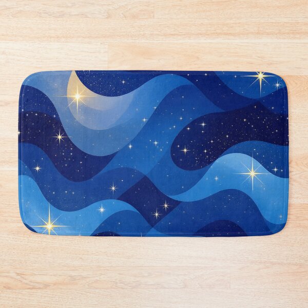 Item preview, Celestial Stars And Waves In Blue designed and sold by debbiedwarika.