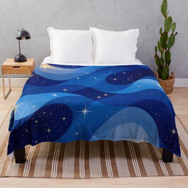 Item preview, Celestial Stars And Waves In Blue designed and sold by debbiedwarika.