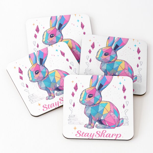 Item preview, Aesthetic Crystal Bunny - Stay Sharp Positive Quote designed and sold by ShirtHatch.