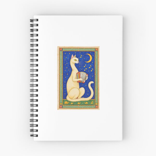 Item preview, Cream Cat Playing Organ Medieval Manuscript designed and sold by PictorialWhimsy.