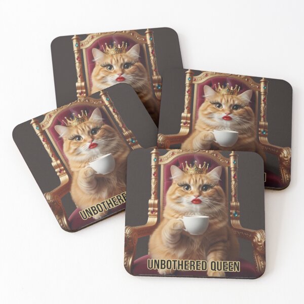 Item preview, UNBOTHERED QUEEN - Cat Art designed and sold by DigitalMagicB.