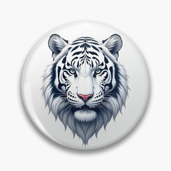 Item preview, White Tiger Face designed and sold by GlamOvira.