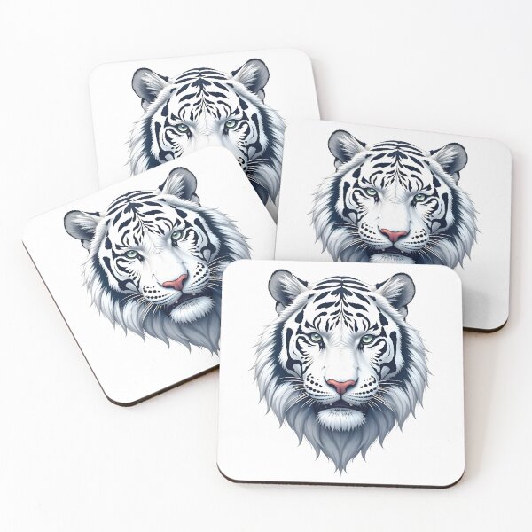 Item preview, White Tiger Face designed and sold by GlamOvira.