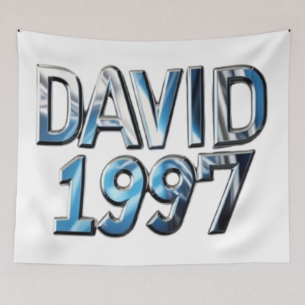Item preview, David 1997 — Chrome 3D Name Design designed and sold by AlexLineArt.