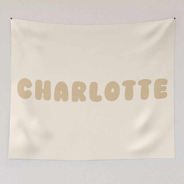 Item preview, Beige Charlotte – Minimalist Personalized Name Design designed and sold by karolinahinc.
