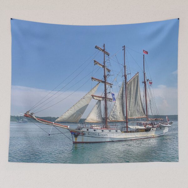 Item preview, Sailing ship Loth Lorien is sailing in the Kieler Förde designed and sold by metamorview.