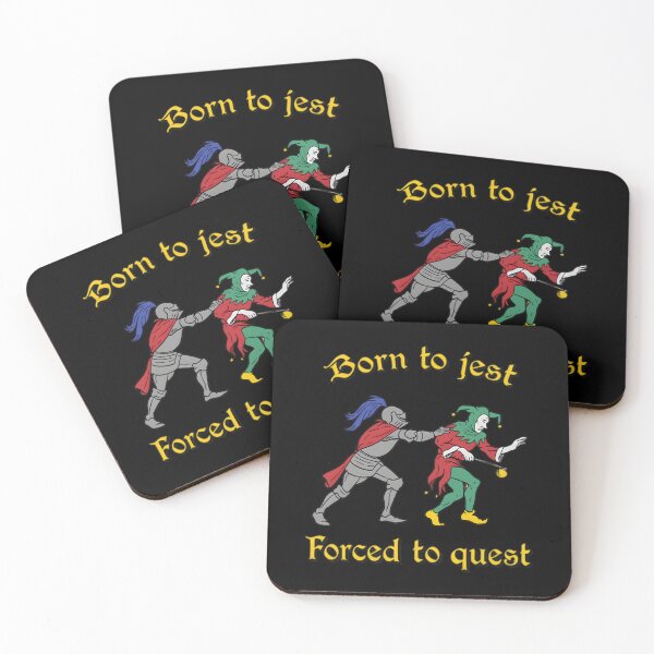 Item preview, Born to Jest Forced to Quest Medieval Jester Meme Funny Fantasy DnD RPG Humor designed and sold by cozygamerstore.