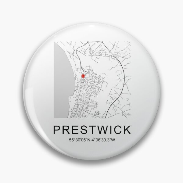 Item preview, Prestwick Map Scottish Ayrshire Town Coordinates Souvenir designed and sold by Loom on the Loch.