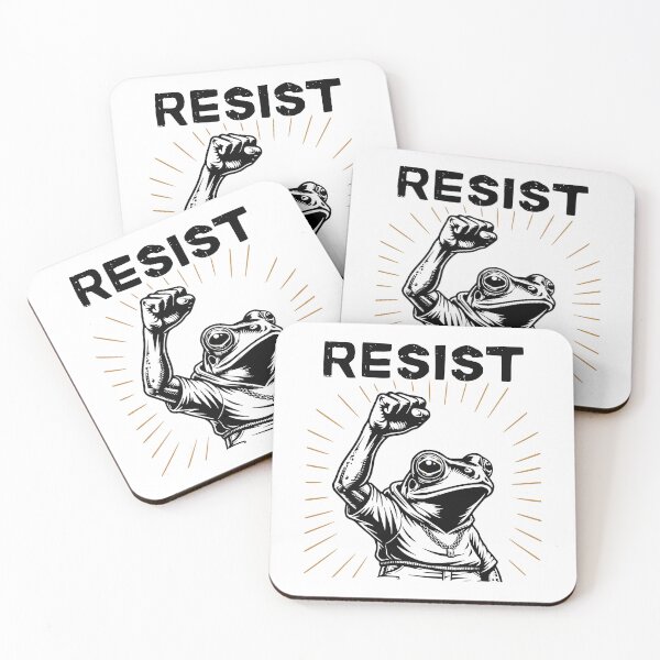 Item preview, Resistance Frog in Chain Protest Design designed and sold by Artichoke Press.