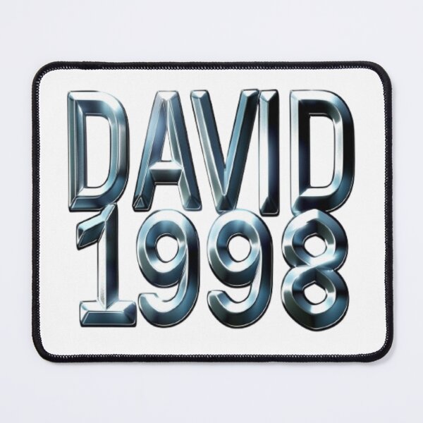 Item preview, David 1998 — Chrome 3D Name Design designed and sold by AlexLineArt.