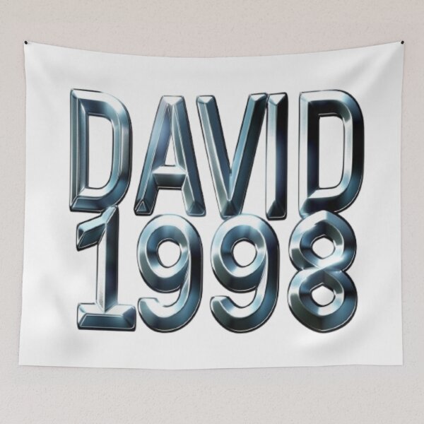 Item preview, David 1998 — Chrome 3D Name Design designed and sold by AlexLineArt.