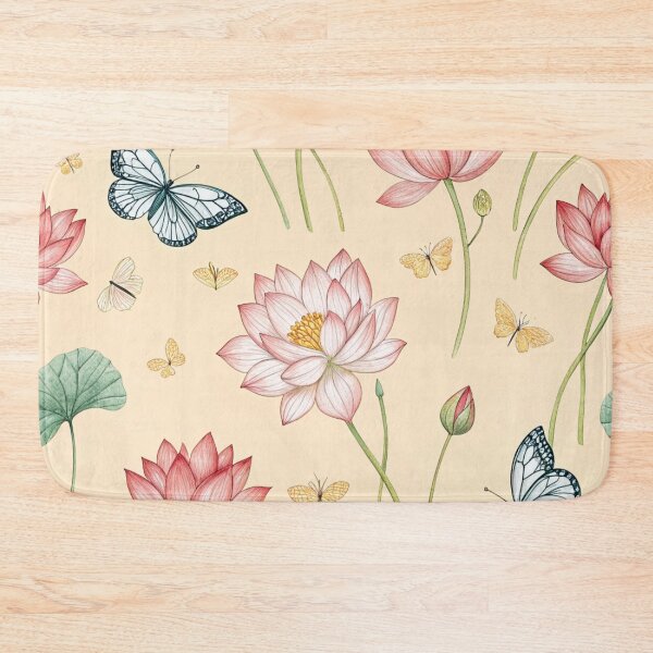Item preview, Lotus flowers with butbutterflies  designed and sold by Lucky 777.