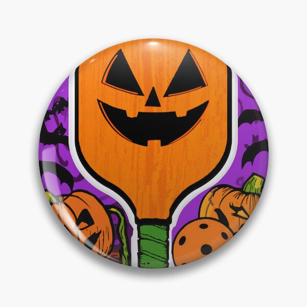 Item preview, Pickleball Halloween Square Sticker, Art, Print Orange Purple Black #2 designed and sold by prismloft.