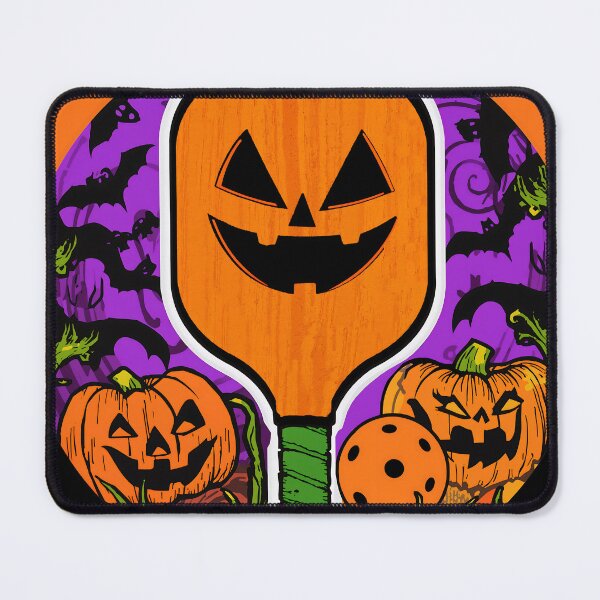 Item preview, Pickleball Halloween Square Sticker, Art, Print Orange Purple Black #2 designed and sold by prismloft.