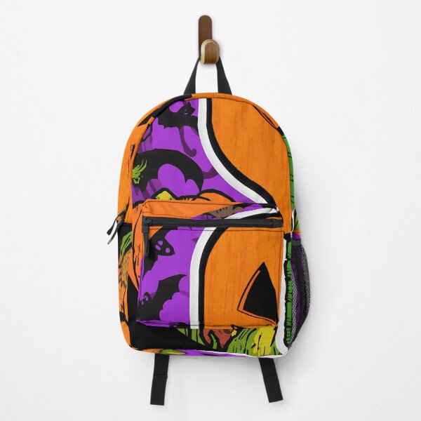 Item preview, Pickleball Halloween Square Sticker, Art, Print Orange Purple Black #2 designed and sold by prismloft.