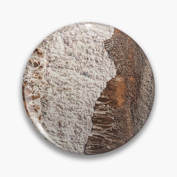 Item preview, Earthy Divide: Aerial View of Wave, Foam, and Pebble Beach designed and sold by MDB_Shop.