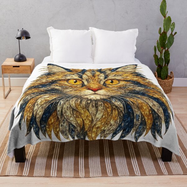Item preview, Maine Coon with Golden Eyes and Blue Diamonds designed and sold by DigitalGemArt.