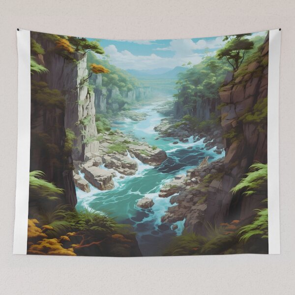 Item preview, Barron Gorge National Park Australia Vintage Travel Poster designed and sold by LaFabricaArt.