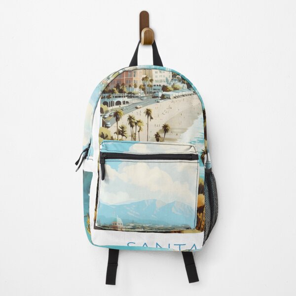 Item preview, Santa Monica California Beach Travel Poster Vintage designed and sold by LaFabricaArt.
